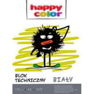 Blok techniczny A4 Happy Color 170g biay 10k x20 - 2860490659