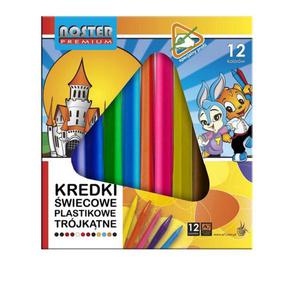 Kredki wiecowe Noster Premium plastikowe 12kol. - 2860490774