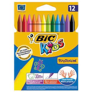 Kredki wiecowe BIC Plastidecor 12 kol x1