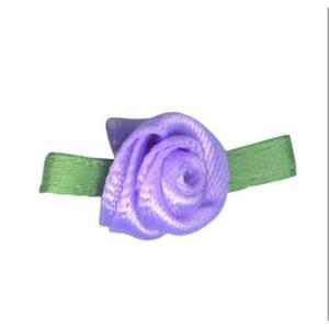 Różyczki atłasowe mini fioletowo/zielone x10 - 2860491341