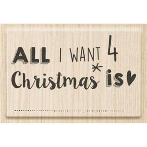 Stempel Heyda gumowy All I Want 4 Christmas x1 - 2860491466