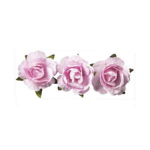 Róże papierowe Heyda 2,5cm różowe x12 - 2860492009