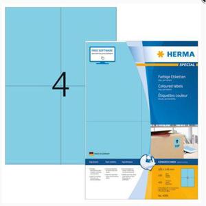 Etykiety Herma kolor 105x148mm niebieski x400 - 2860492571