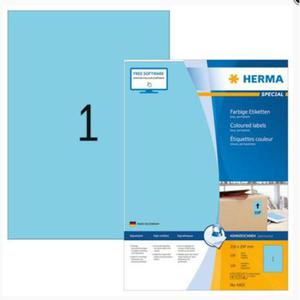 Etykiety Herma kolor 210x297mm niebieski x100 - 2860492574