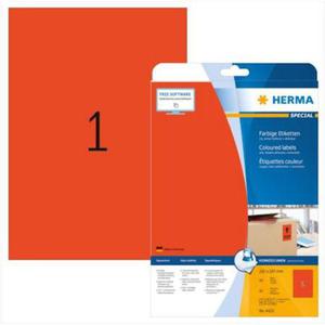 Etykiety Herma kolor 210x297mm czerwony x20 - 2860492580