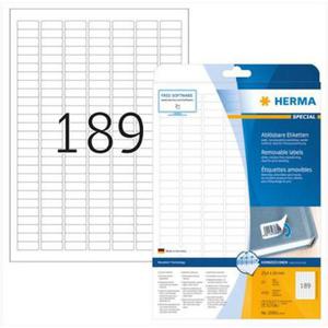 Etykiety Herma Movables odklejalne 25,4x10mm x4725 - 2860492625