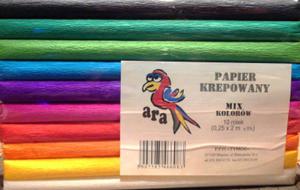 Krepa kolorowa 25cm mix Art-Pap x10 - 2824960841