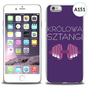 Etui silikonowe z nadrukiem iPhone 6 - krlowa sztangi - 2834655675