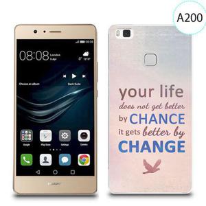 Etui silikonowe z nadrukiem do Huawei P9 Lite - your life doesn't get better by chance