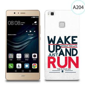 Etui silikonowe z nadrukiem do Huawei P9 lite - wake up without too late just and run - 2834655844