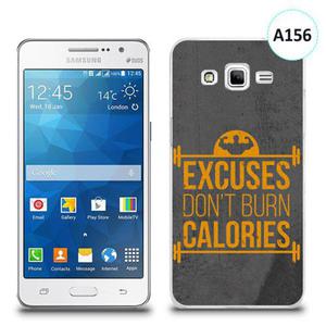 Etui silikonowe z nadrukiem Samsung Galaxy Grand Prime - excuses don't burn calories - 2834655977