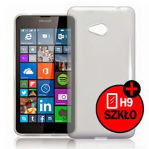 Etui silikonowe crystal 0.3mm guma do Microsoft/ Nokia Lumia 640 + Szko - 2835255610