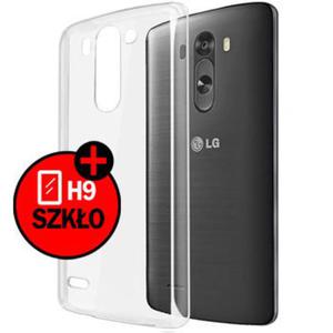 Etui silikonowe crystal 0.3mm guma do LG G3 + Szko - 2835255627