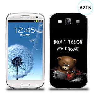 Etui silikonowe z nadrukiem Samsung Galaxy S3 - don't touch my phone bear - 2835854346