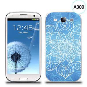 Etui silikonowe z nadrukiem Samsung Galaxy S3 - szkicowany niebieski kwiat - 2835854367