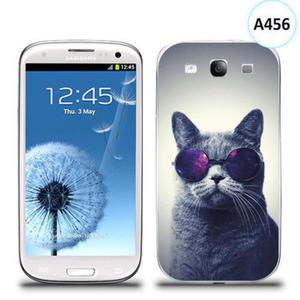 Etui silikonowe z nadrukiem Samsung Galaxy S3 - kot w okularach - 2835854411