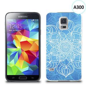 Etui silikonowe z nadrukiem Samsung Galaxy S5 - szkicowany niebieski kwiat - 2836066499