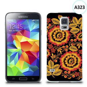 Etui silikonowe z nadrukiem Samsung Galaxy S5 - czerwone kwiaty - 2836066504