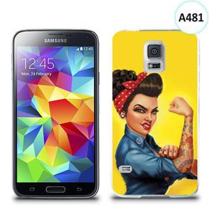 Etui silikonowe z nadrukiem Samsung Galaxy S5 - silna kobieta - 2836066553