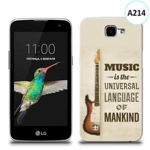 Etui silikonowe z nadrukiem LG K4 - music is the universal language of mankind - 2836066641