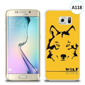 Etui silikonowe z nadrukiem Samsung Galaxy S6 Edge - wolf - 2836309947