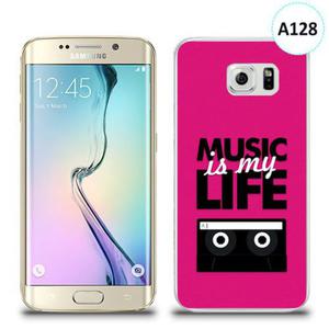 Etui silikonowe z nadrukiem Samsung Galaxy S6 Edge - music is my life