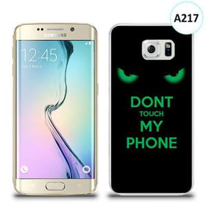 Etui silikonowe z nadrukiem Samsung Galaxy S6 Edge - don't touch my phone eyes - 2836309987