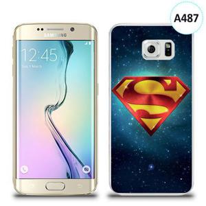 Etui silikonowe z nadrukiem Samsung Galaxy S6 Edge - logo superman - 2836310073