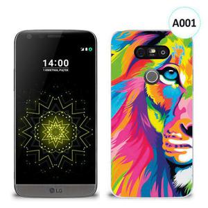 Etui silikonowe z nadrukiem LG G5 - malowany lew - 2836490981