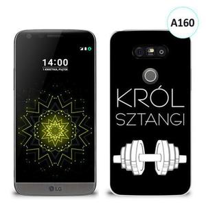 Etui silikonowe z nadrukiem LG G5 - król sztangi