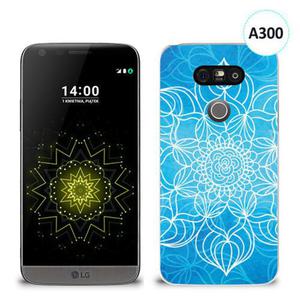 Etui silikonowe z nadrukiem LG G5 - szkicowany niebieski kwiat - 2836491074