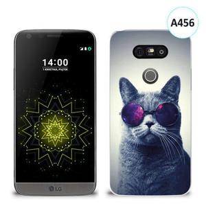 Etui silikonowe z nadrukiem LG G5 - kot w okularach - 2836491125