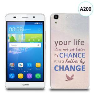 Etui silikonowe z nadrukiem Huawei Y6 - your life doesn't get better by chance - 2836910704