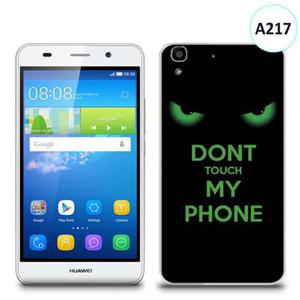 Etui silikonowe z nadrukiem Huawei Y6 - don't touch my phone eyes - 2836910713