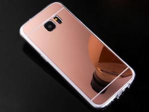 Etui lustrzane mirror gel do Samsung Galaxy S7 Edge Róowe + Szko - Róowy