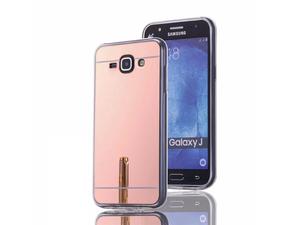 Etui lustrzane mirror gel Samsung Galaxy J1 2016 Róowe + Szko - Róowy