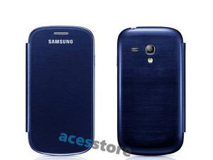 Etui Flip Cover do Samsung Galaxy S3 Mini Granatowe - Granatowy - 2825178534