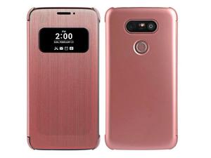 ETUI CLEAR VIEW COVER LG G5 - Róowy