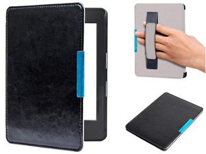 Etui na magnes Kindle 8 Touch 2016 Czarne z Paskiem - Czarny