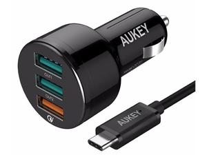 adowarka samochodowa AUKEY CC-T11 Quick Charge 3.0 + Kabel USB-C - 2857027805