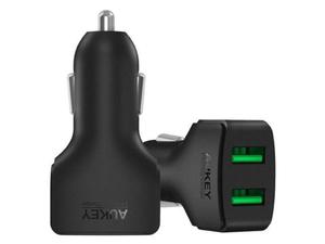 adowarka samochodowa AUKEY CC-S3 24W 4.8A 2xUSB AiPower - 2855897750