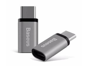 Oryginalny Adapter Baseus MICRO USB - USB-C TYP C Srebrny - Srebrny - 2857027812