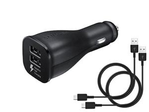 adowarka samochodowa samsung 2xusb EP-LN920 + 2x Kabel USB-C DW700CBE (czarny) - Czarny - 2855034545