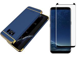 Etui iPaky case 3w1 Galaxy S8 granatowe + 3D Szko Mocolo - Granatowy - 2856557085