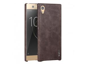 Eleganckie etui x-level vintage Sony Xperia XA1 brzowe +szko - Brzowy - 2857851396