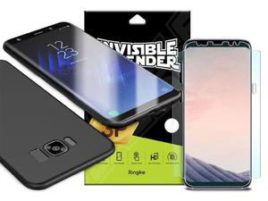 Etui Cafele ultra slim Samsung Galaxy S8 Czarne + Folia Invisible Defender 3D - Czarny - 2857851408