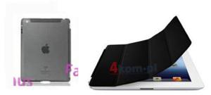 6w1- Przezroczyste Back Cover + Smart Cover + 2x folia + rysik + ciereczka do iPad 2 3 4 - Czarny - 2825180406