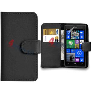 Etui z portfelem do Nokia Lumia 630 Czarne - Czarny - 2825177487