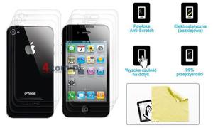 2x Folia ochronna na ekran i ty do iPhone 4 / 4s + 2x ciereczka - 2825180523