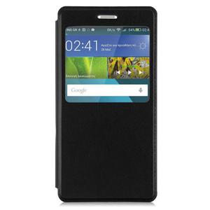 Etui flip cover S-View czarny do Huawei P8 LITE - Czarny - 2825179383